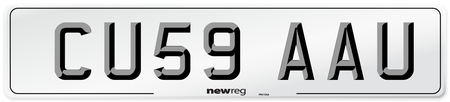 CU59 AAU Number Plate from New Reg